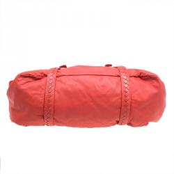 Pre Owned Bottega Veneta Orange Soft Leather Large Tote