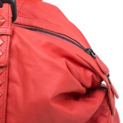 Pre Owned Bottega Veneta Orange Soft Leather Large Tote