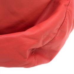 Pre Owned Bottega Veneta Orange Soft Leather Large Tote