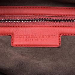 Pre Owned Bottega Veneta Orange Soft Leather Large Tote