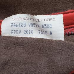 Pre Owned Bottega Veneta Orange Soft Leather Large Tote