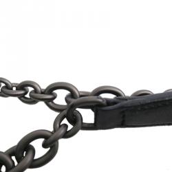 Pre Owned Bottega Veneta Two Tone Leather Intrecciato Crossbody