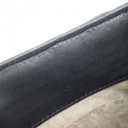 Pre Owned Bottega Veneta Two Tone Leather Intrecciato Crossbody