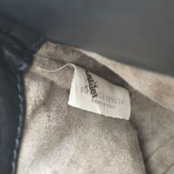 Pre Owned Bottega Veneta Two Tone Leather Intrecciato Crossbody