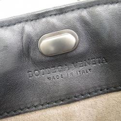 Pre Owned Bottega Veneta Two Tone Leather Intrecciato Crossbody