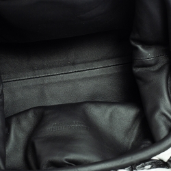 Pre Owned Bottega Veneta Black/White Zebra Print Leather The Pouch