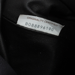 Pre Owned Bottega Veneta Black/White Zebra Print Leather The Pouch