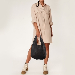 Pre Owned Bottega Veneta Dark Brown Leather Large Baseball Hobo