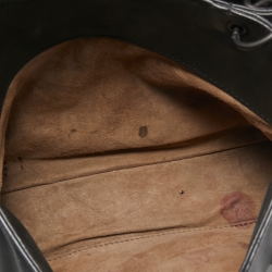 Pre Owned Bottega Veneta Black Intrecciato Leather Napolli Tote