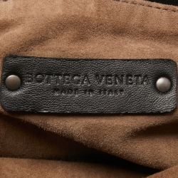 Pre Owned Bottega Veneta Black Intrecciato Leather Nodini Crossbody Bag