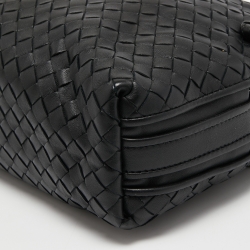 Pre Owned Bottega Veneta Black Intrecciato Leather Nodini Crossbody Bag