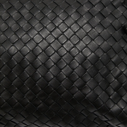 Pre Owned Bottega Veneta Black Intrecciato Leather Nodini Crossbody Bag