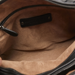 Pre Owned Bottega Veneta Black Intrecciato Leather Nodini Crossbody Bag