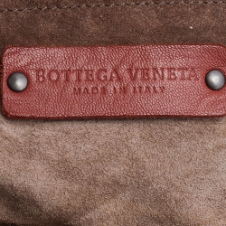 Pre Owned Bottega Veneta Brick Red Intrecciato Leather Large Cesta Tote