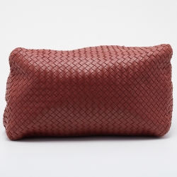 Pre Owned Bottega Veneta Brick Red Intrecciato Leather Large Cesta Tote