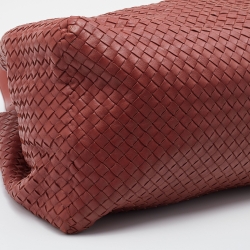 Pre Owned Bottega Veneta Brick Red Intrecciato Leather Large Cesta Tote