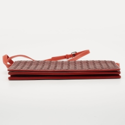 Pre Owned Bottega Veneta Burgundy/Orange Leather Crossbody Bag