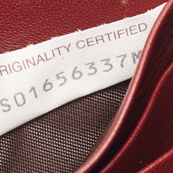 Pre Owned Bottega Veneta Burgundy/Orange Leather Crossbody Bag