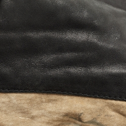 Pre Owned Bottega Veneta Black Intrecciato Leather Farfalle Draw String Bag