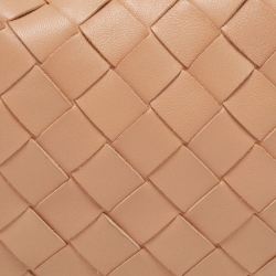 Bottega Veneta Almond Gold Intrecciato Leather Mini Jodie Hobo