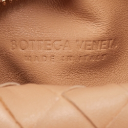 Bottega Veneta Almond Gold Intrecciato Leather Mini Jodie Hobo