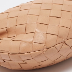 Bottega Veneta Almond Gold Intrecciato Leather Mini Jodie Hobo