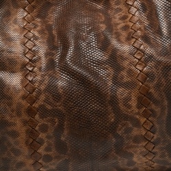 Pre Owned Bottega Veneta Brown Karung Leather Tote