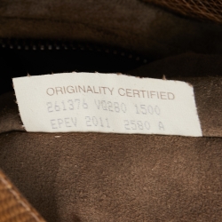 Pre Owned Bottega Veneta Brown Karung Leather Tote