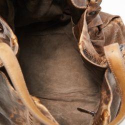 Pre Owned Bottega Veneta Brown Karung Leather Tote