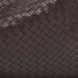 Pre Owned Bottega Veneta Dark Brown Intrecciato Leather Medium Veneta Hobo