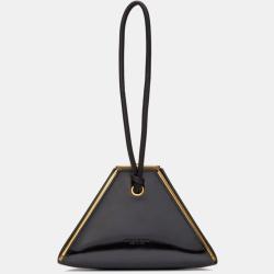 Pre Owned Bottega Veneta Black Leather Spazzolato Pyramid Bag