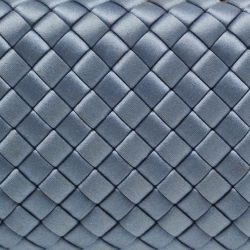 Pre Owned Bottega Veneta Blue Satin and Water Snake Trim Knot Clutch