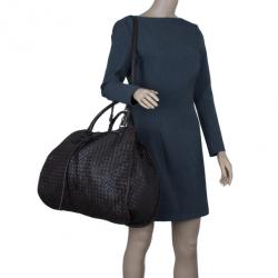 Pre Owned Bottega Veneta Brown Leather Large Intrecciato Hobo