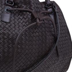 Pre Owned Bottega Veneta Brown Leather Large Intrecciato Hobo