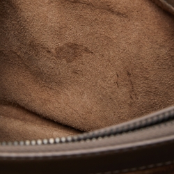 Pre Owned Bottega Veneta Dark Grey Intrecciato Leather Flap Shoulder Bag