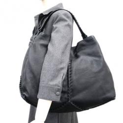 Pre Owned Bottega Veneta Black Leather Cervo Hobo