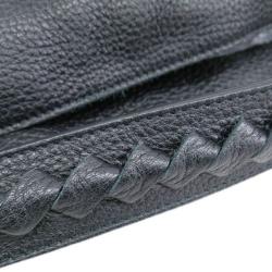 Pre Owned Bottega Veneta Black Leather Cervo Hobo