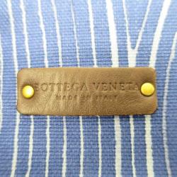 Pre Owned Bottega Veneta Blue Canvas Shopper Tote