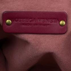 Pre Owned Bottega Veneta Red Woven Leather Tote