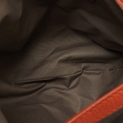 Pre Owned Bottega Veneta Brown Rust Intrecciato Leather Crossbody Bag