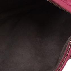 Pre Owned Bottega Veneta Pink Lambskin Medium Intrecciato Hobo