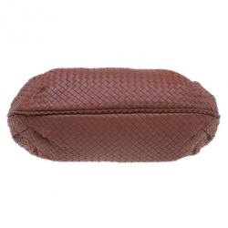 Pre Owned Bottega Veneta Brown Leather Large Intrecciato Hobo