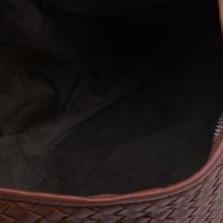 Pre Owned Bottega Veneta Brown Leather Large Intrecciato Hobo