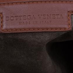Pre Owned Bottega Veneta Brown Leather Large Intrecciato Hobo