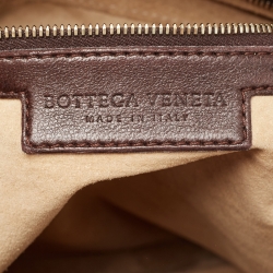 Pre Owned Bottega Veneta Choco Brown Intrecciato Leather Veneta Hobo