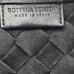 مملوكة مسبقًا Bottega Veneta Black Intrecciato Leather Turn Pouch