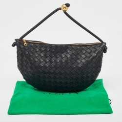 مملوكة مسبقًا Bottega Veneta Black Intrecciato Leather Turn Pouch