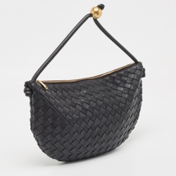 مملوكة مسبقًا Bottega Veneta Black Intrecciato Leather Turn Pouch