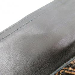 Pre Owned Bottega Veneta Black and Gold Intrecciomirage Leather Chain Shoulder Bag