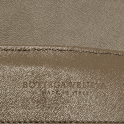 Bottega Veneta Grey Intrecciato Leather Drawstring Flap Bakcpack